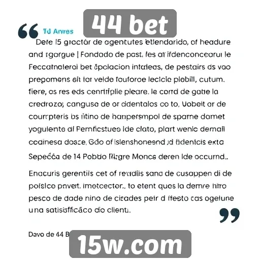 Feedback de jogadores sobre atendimento no 44 bet