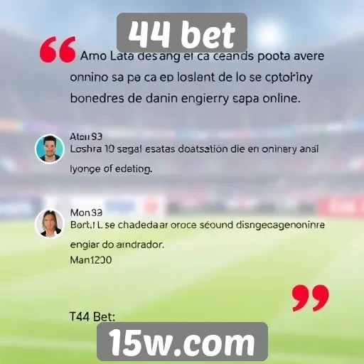 Depoimentos de usuários sobre a experiência no 44 bet